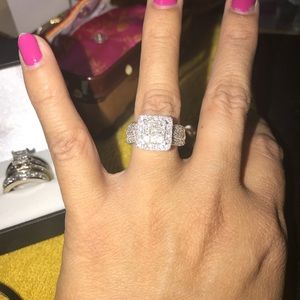 Sold .....14k white gold ring with 1.50 totalcarat